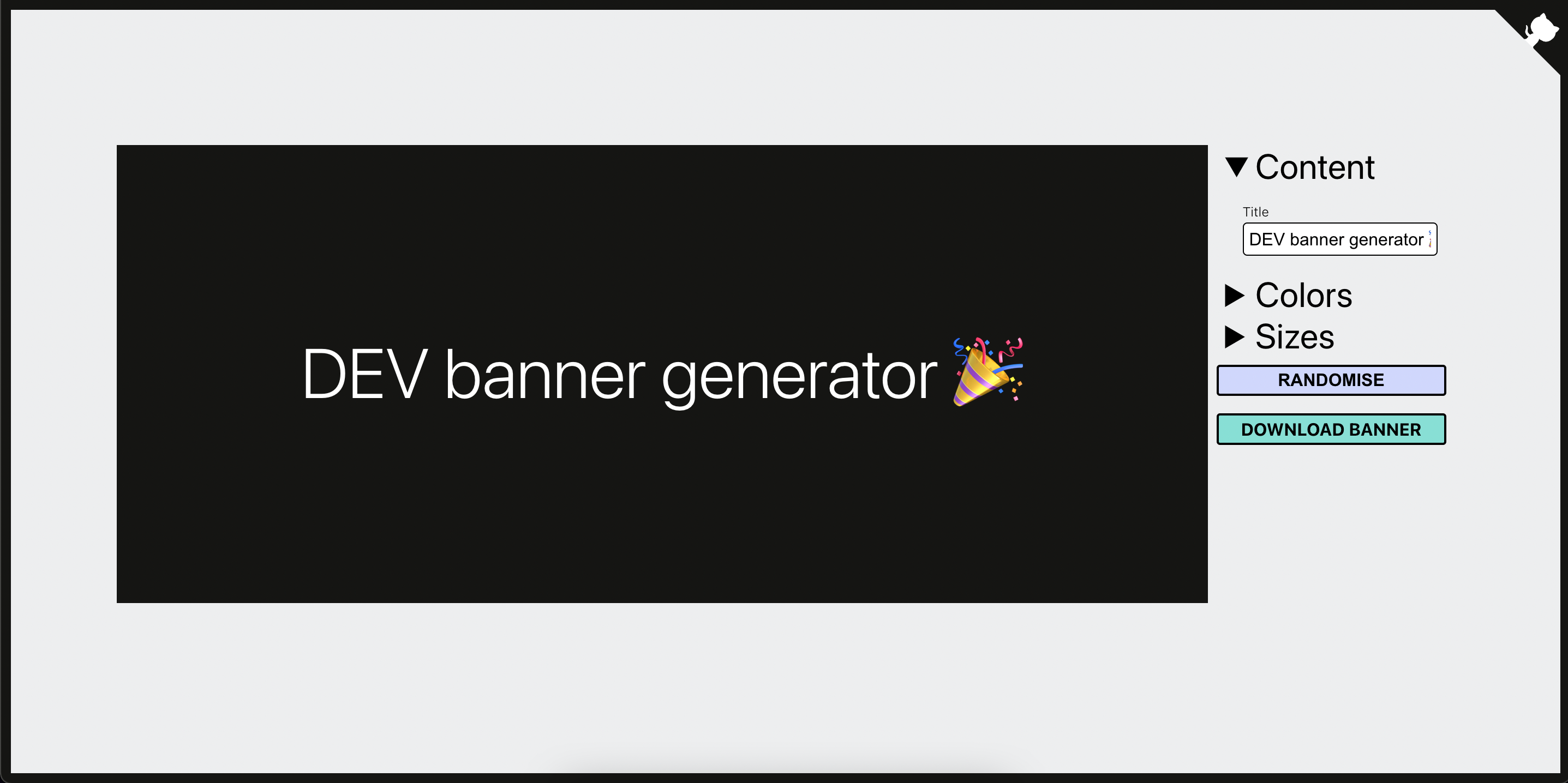 Generate a png file to use as a banner for your articles on Dev.to