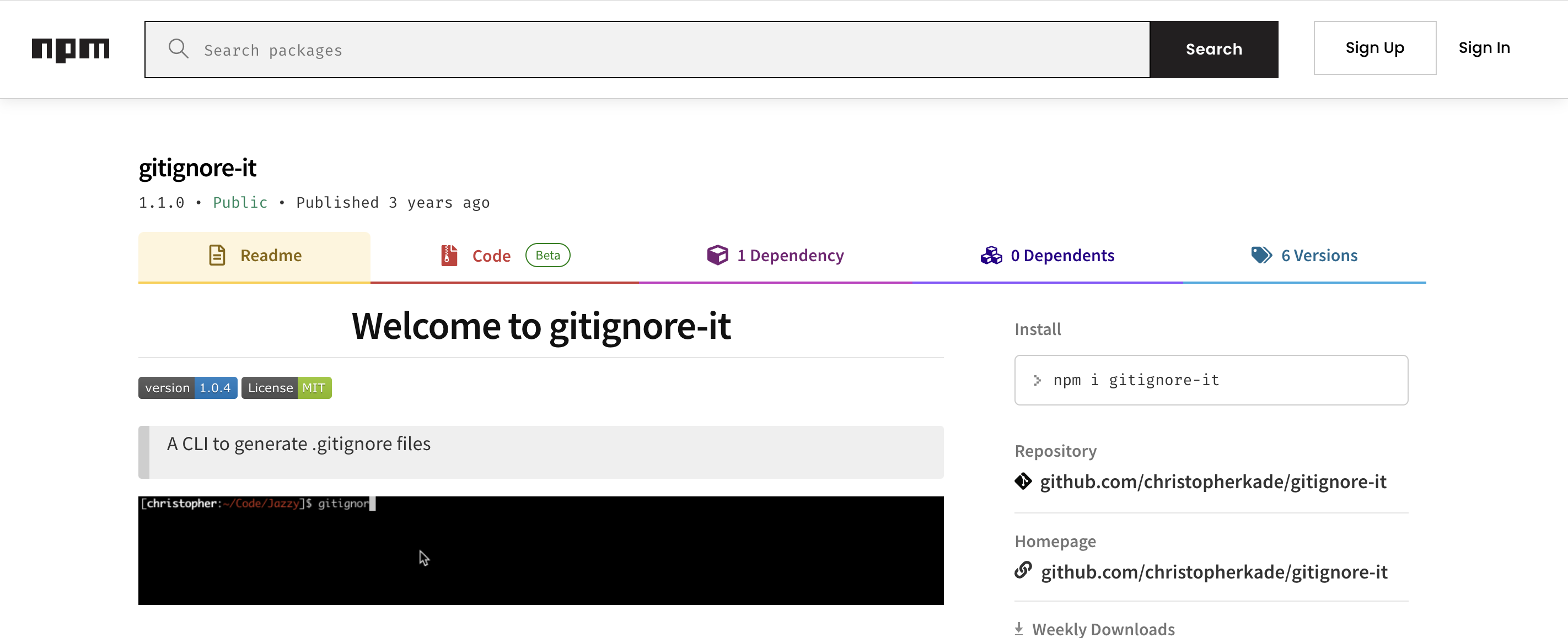 Gitignore it