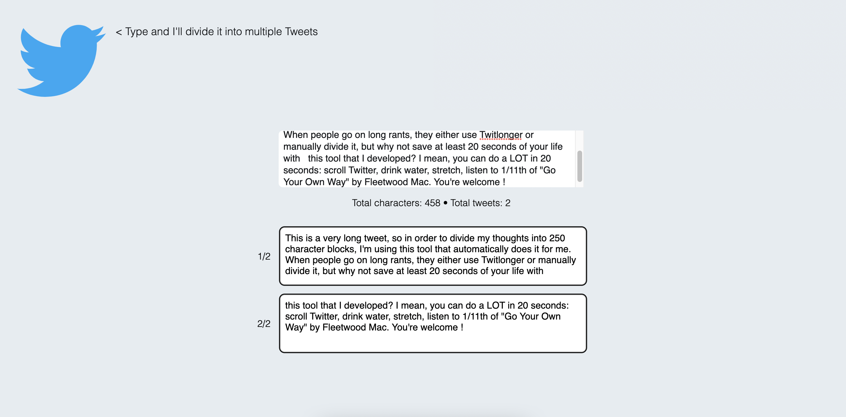 Twitter thread generator